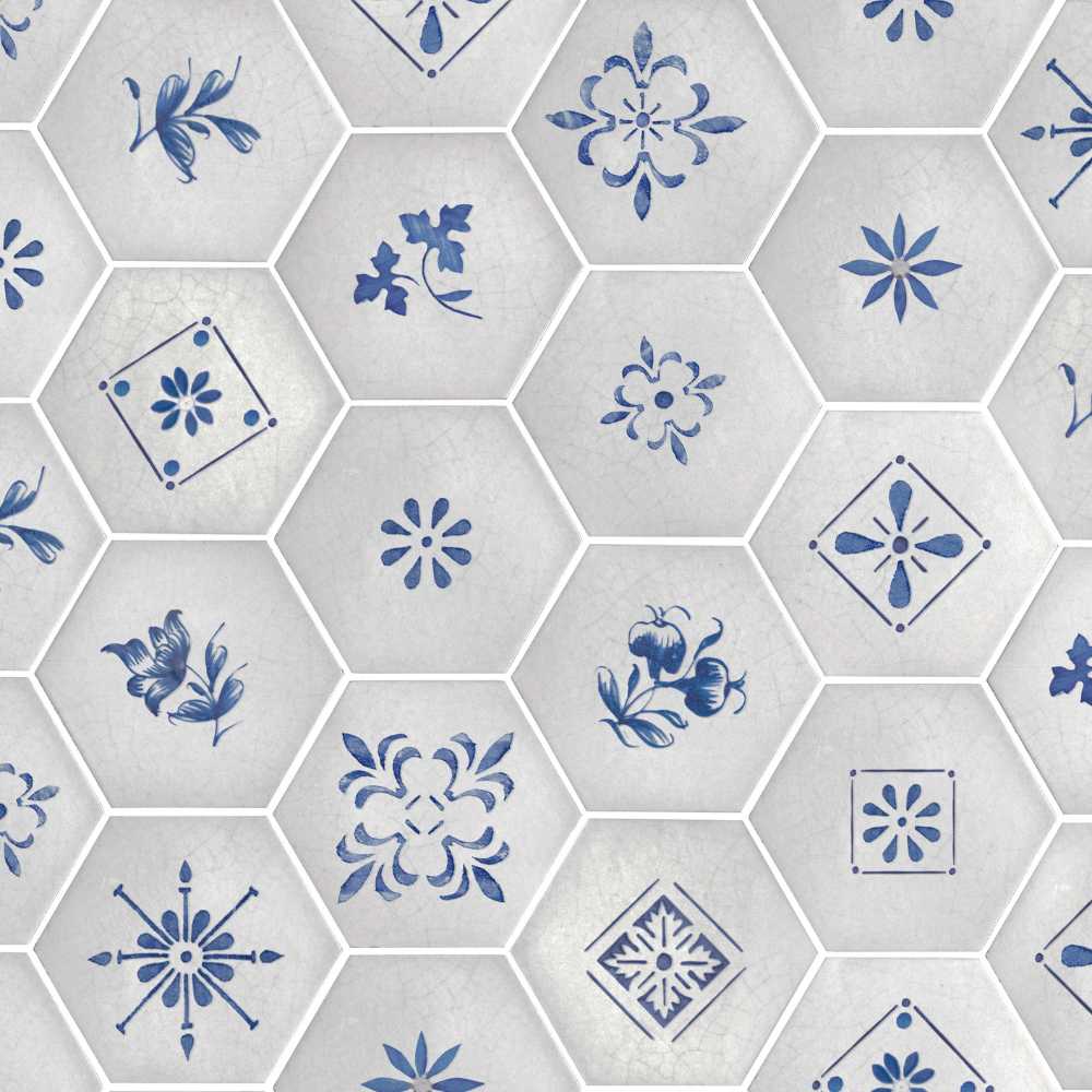 White Lotus Hex 6X7 Glossy