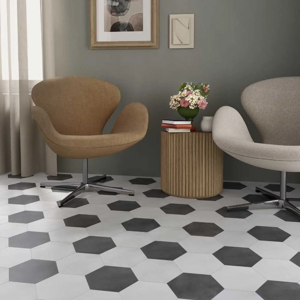 Black 8" Hex Matte - Image 2
