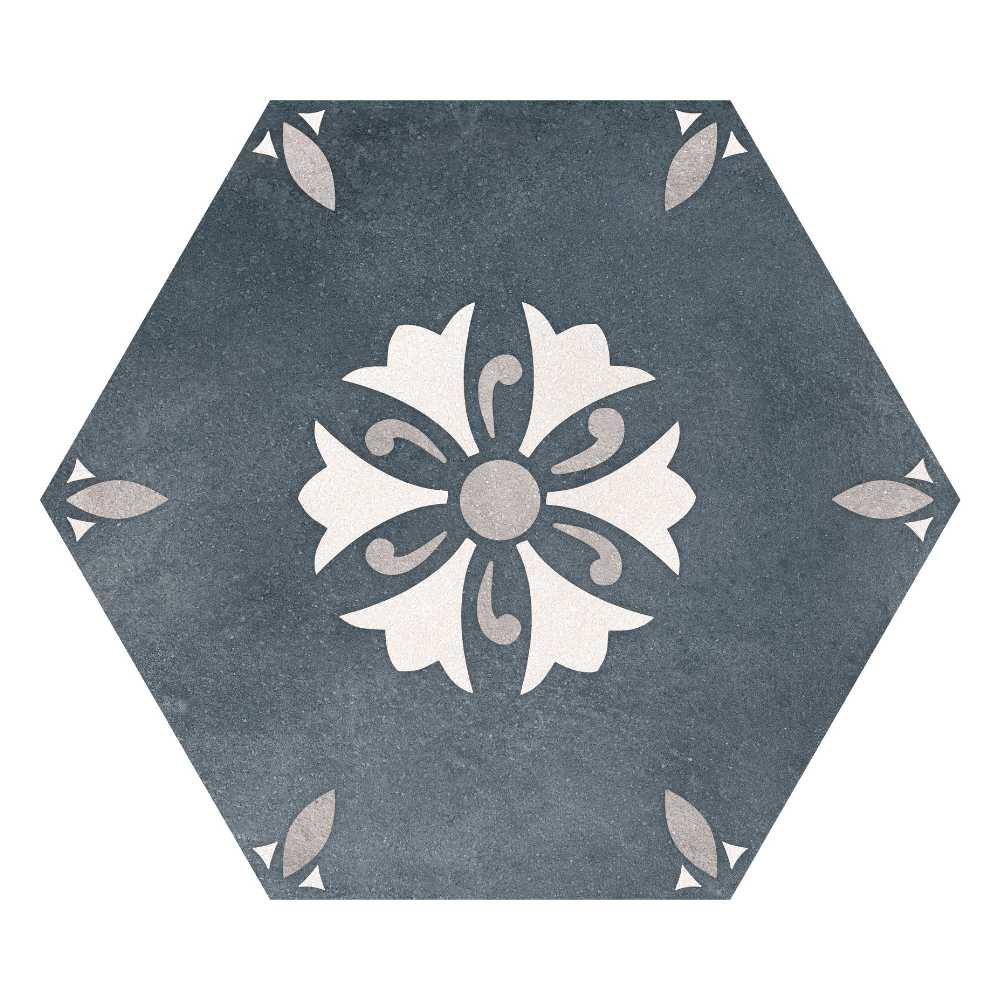 Teal Lily 8" Hex Matte