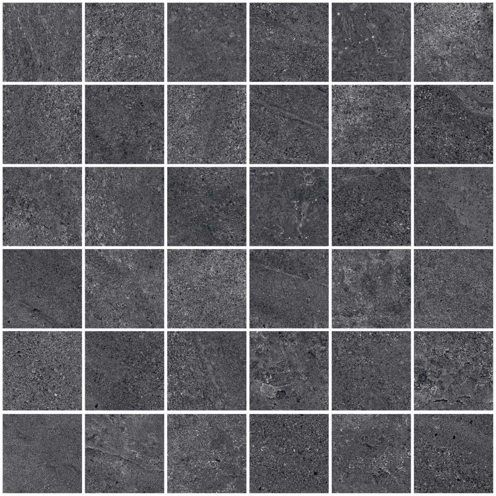 Black 2X2 Mosaic Matte