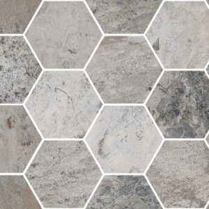 Fog 3" Hex Mosaic Matte
