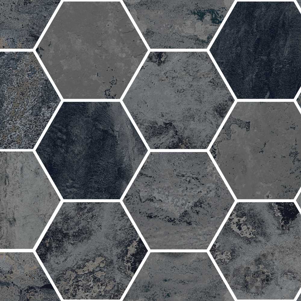 Night 3" Hex Mosaic Matte