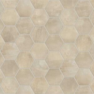 Cream 6" Hex Matte