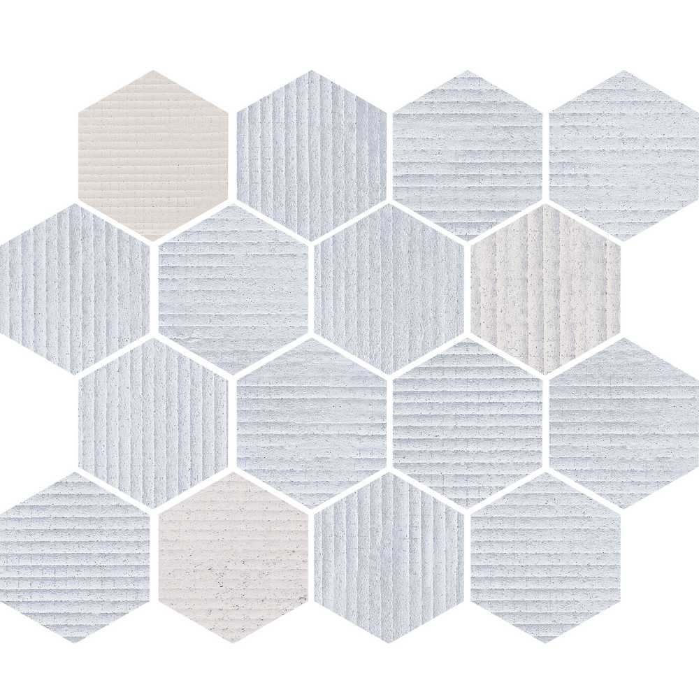 Blue Hexagon Mosaic Matte