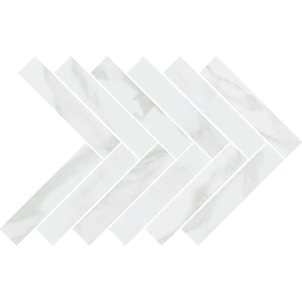 Calacatta Gold Herringbone Matte