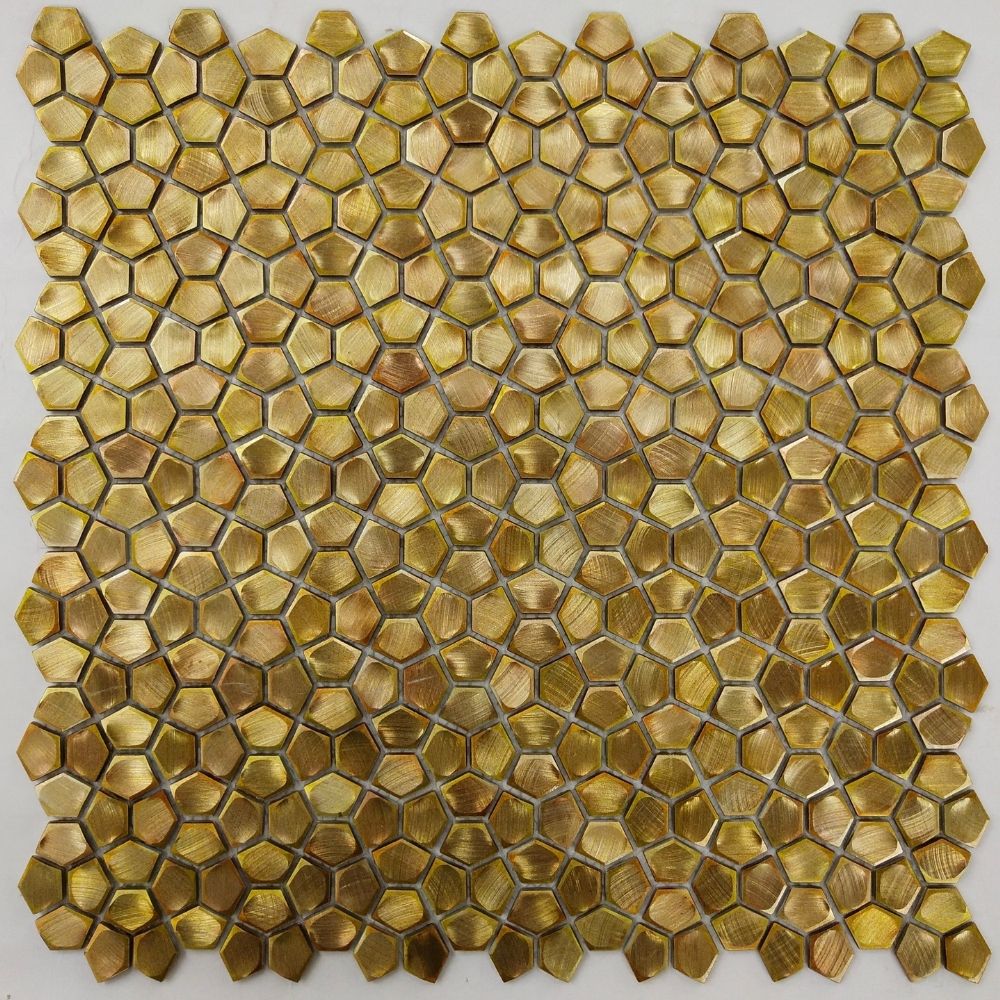 Gold 1/8" Pentagon Multi-Texture