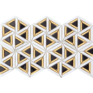Calacatta Gold/ Nero Marquina/Satin Brass Pol.