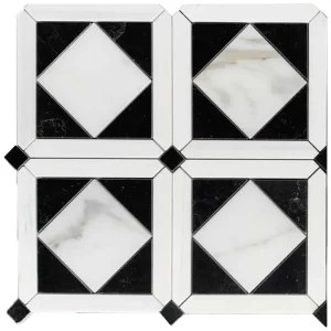 Nero Marquina + Calcatta Gold + Dolomite Honed