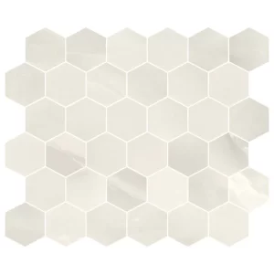 Onice White Hex Mosaic Matte