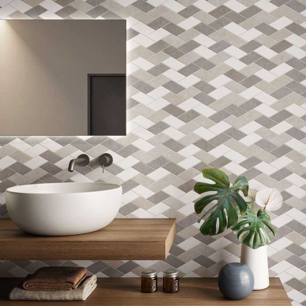 Tri-Color Herring Mosaic Matte - Image 2