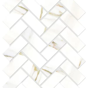 Cava Herringbone Mosaic Satin