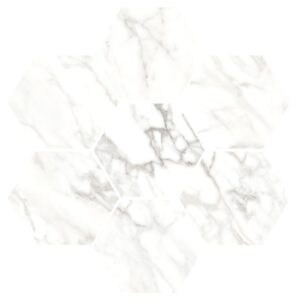 Grey 4" Hex Mosaic Satin