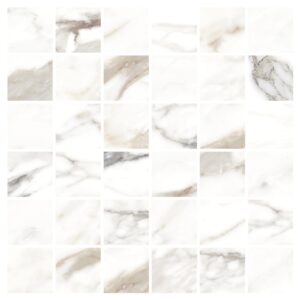 Grey 2X2 Mosaic Satin