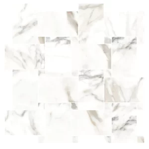 GreyBasketweave Mosaic Satin