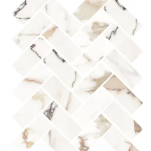 Oro Herringbone Mosaic Satin