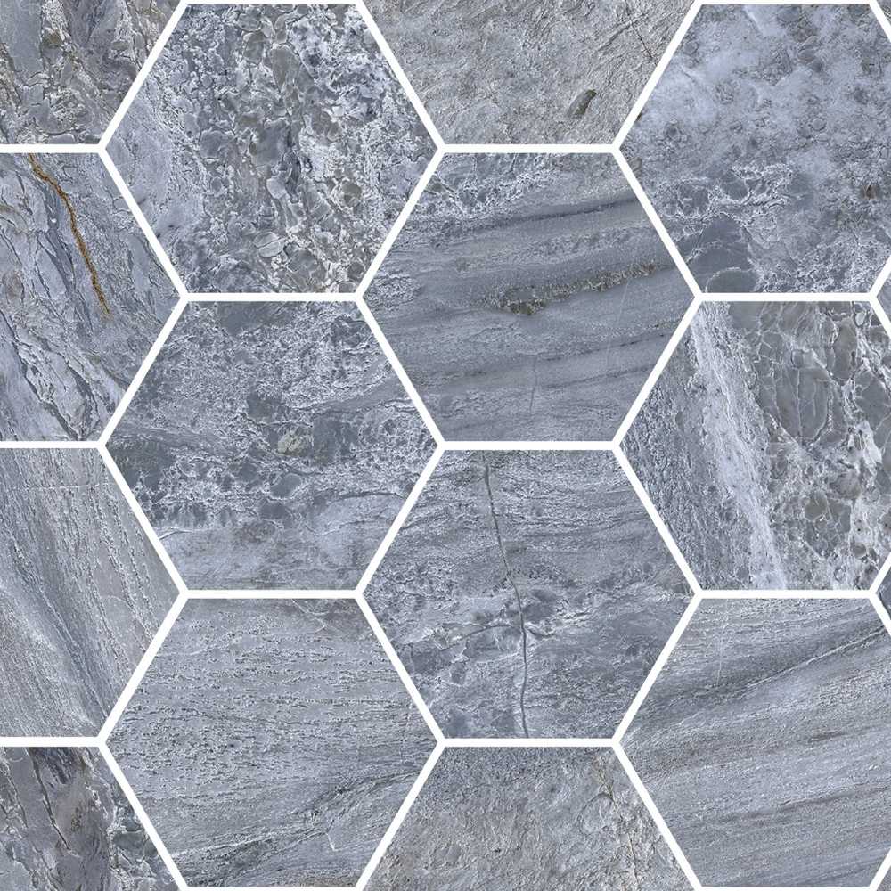 Navy 4" Hex Polished