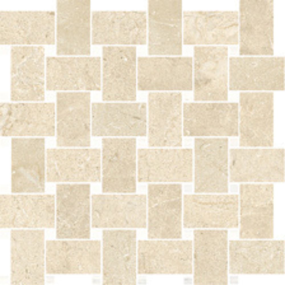 Crema Marfil Basketweave Polished