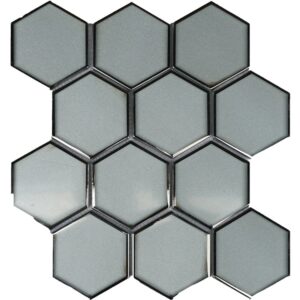 Sky Blue Hex 3" Polished
