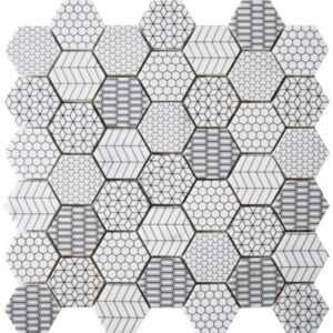 White 2″ Hex Matte