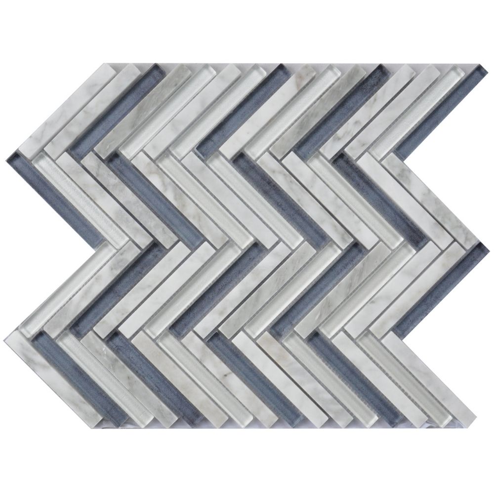 Navy Chevron/Her Multi-Texture