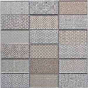 4X2 Glass/Trav Linen Multi-Texture