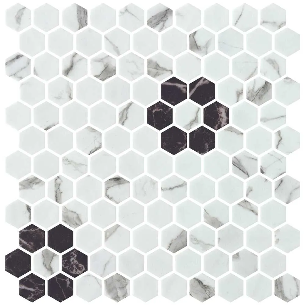 White/Black Rosette Matte
