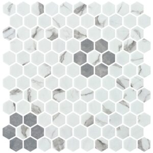 White/Grey Rosette Matte