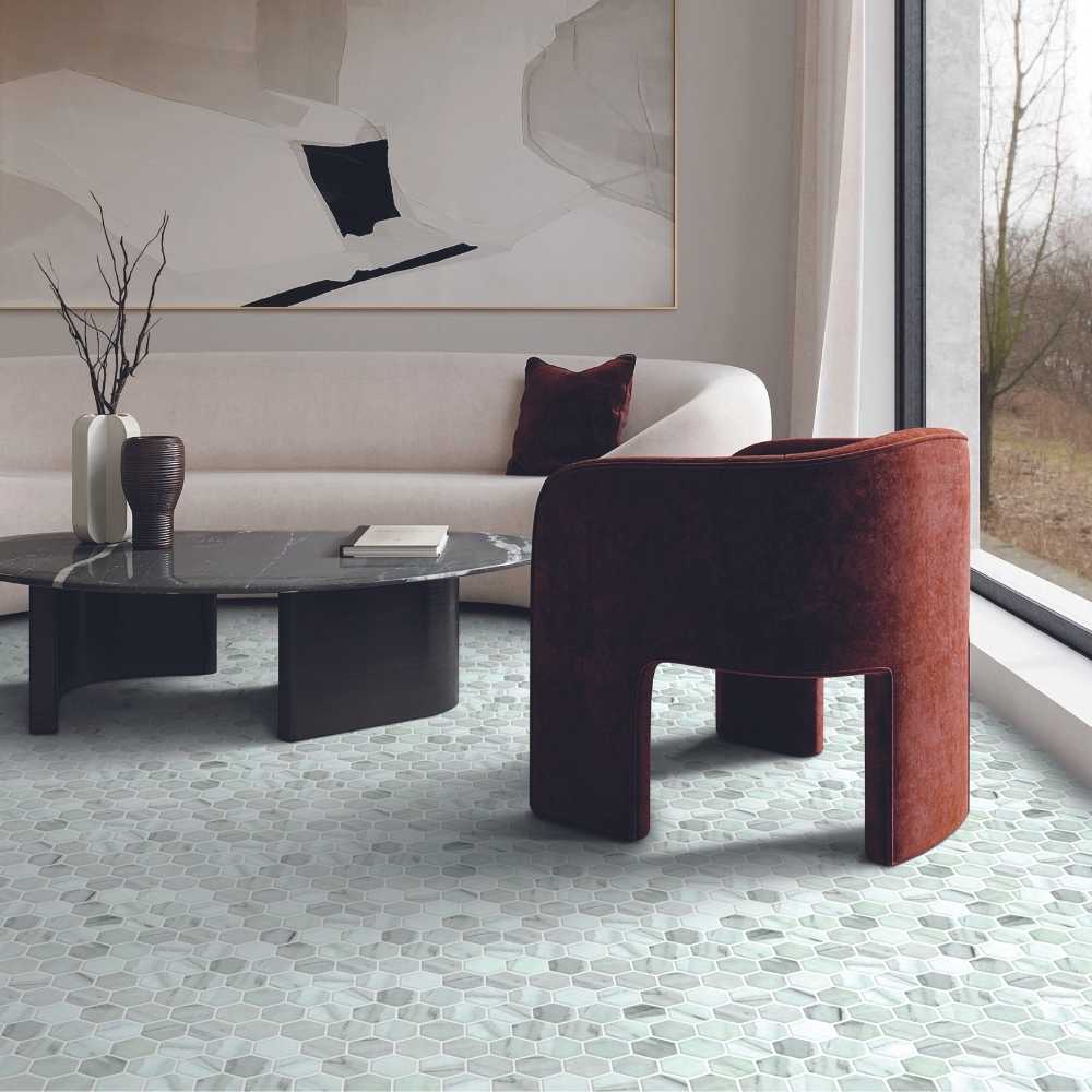 Carrara Hex 2" Matte - Image 2