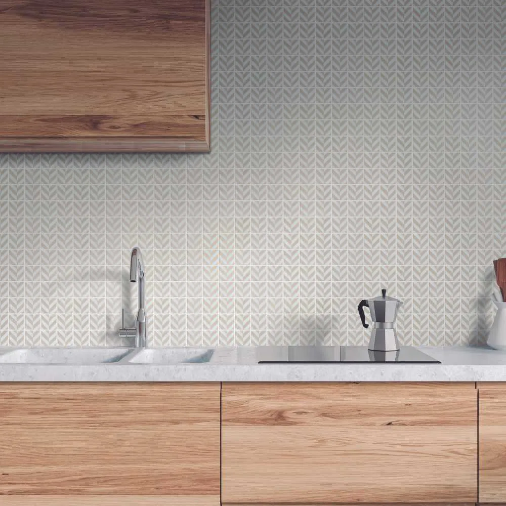 Chevron Beige 2X2 Mosaic - Image 2