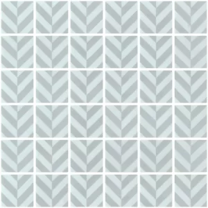 Chevron Lt Grey 2X2 Mos