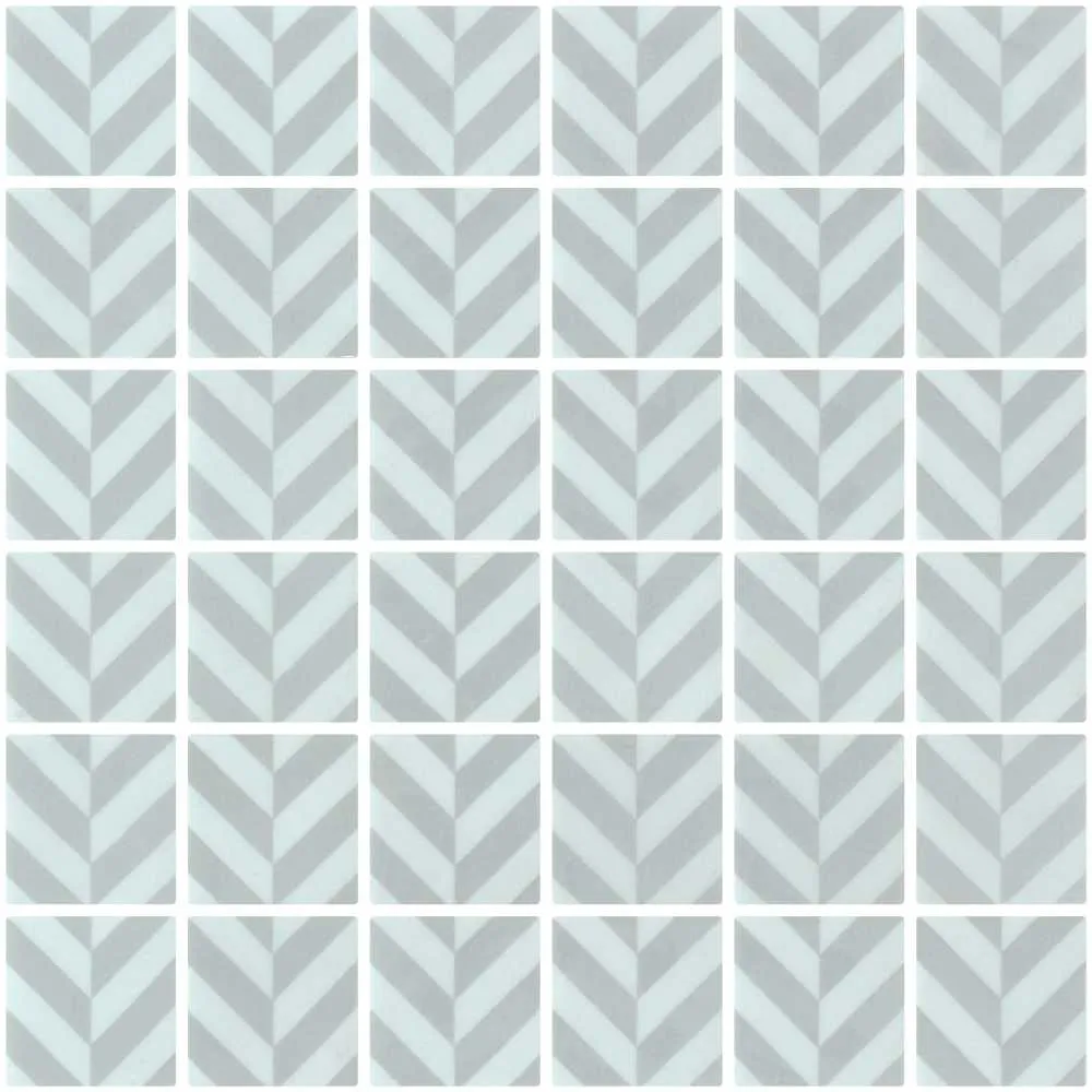 Chevron Lt Grey 2X2 Mos