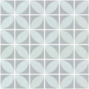 Azalea Lt Grey 2X2 Mosaic