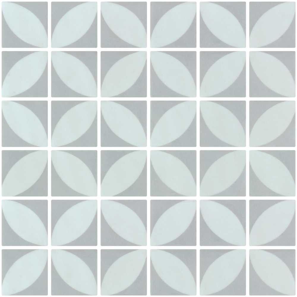 Azalea Lt Grey 2X2 Mosaic