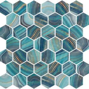 Azure Hex 2" Glossy