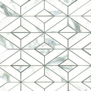 Arabescato Diamond Mosaic Honed