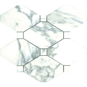 Arabescato Lantern Mosaic Honed