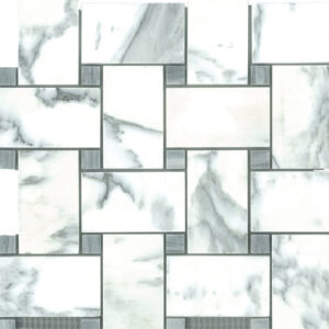 Arabescato Large Basketweave Honed