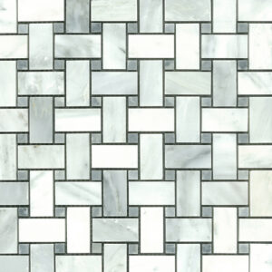 Statuario Premiere Basketweave Honed