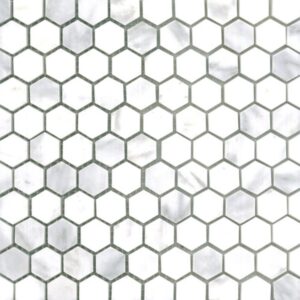 Statuario Premiere 1" Hex Honed