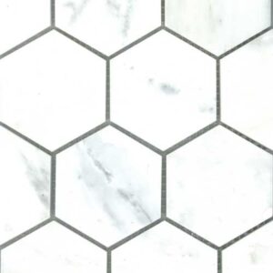Statuario Premiere 3" Hex Honed