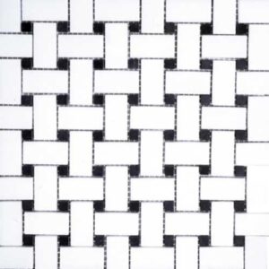 Statuario Premiere Basketweave Honed