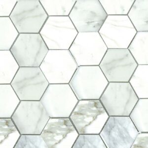 Calacatta Gold Calacata Gold 3" Hex Polished