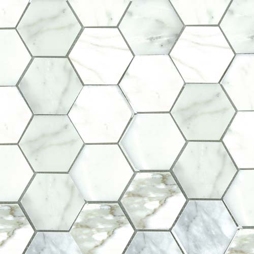 Calacatta Gold Calacata Gold 3" Hex Polished