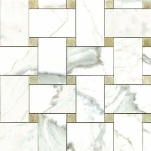 Calacatta Gold Lg Basketweave Polished
