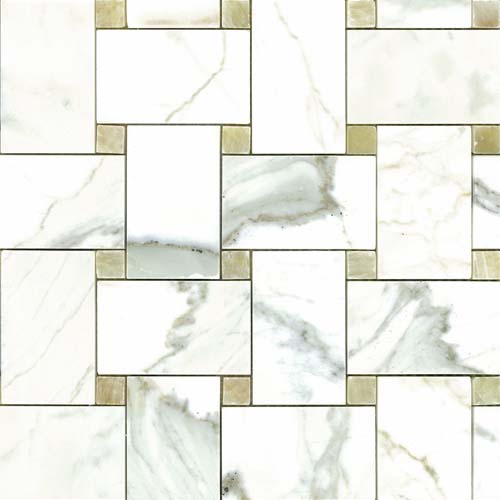 Calacatta Gold Lg Basketweave Polished