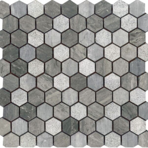 Driftwood Silver 1" Hex Honed