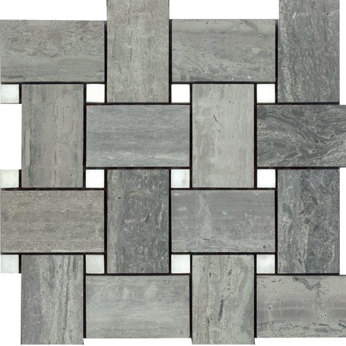 Driftwood Silver Lg Basketweave Honed