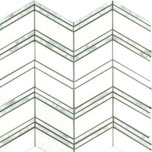 Chevron Thassos/Shell Polished