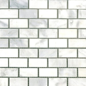 Tumbled Carrara *Mosaic 2X1 Tumbled
