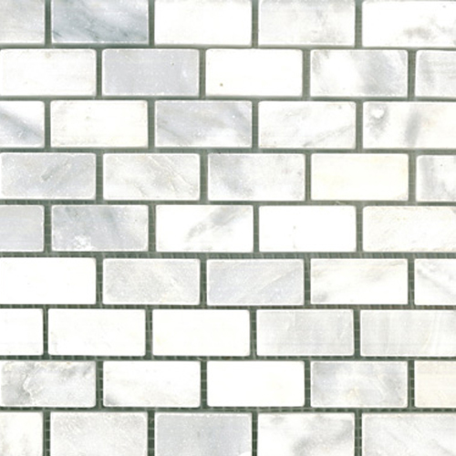 Tumbled Carrara *Mosaic 2X1 Tumbled
